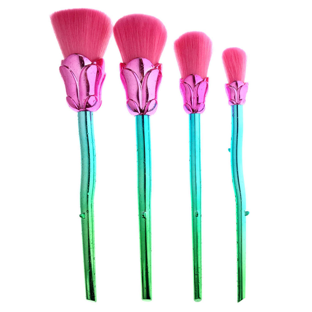 High End 4 PCS Rose Flower Makeup Brush Set Buy high end makeup brush